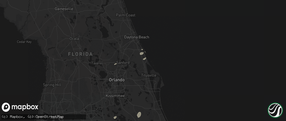 Hail map in Oak Hill, FL on June 19, 2026