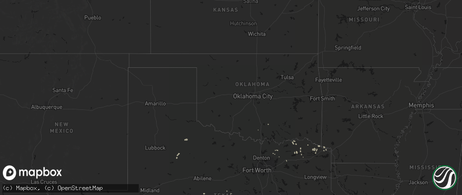 Hail map in Oklahoma on June 19, 2026