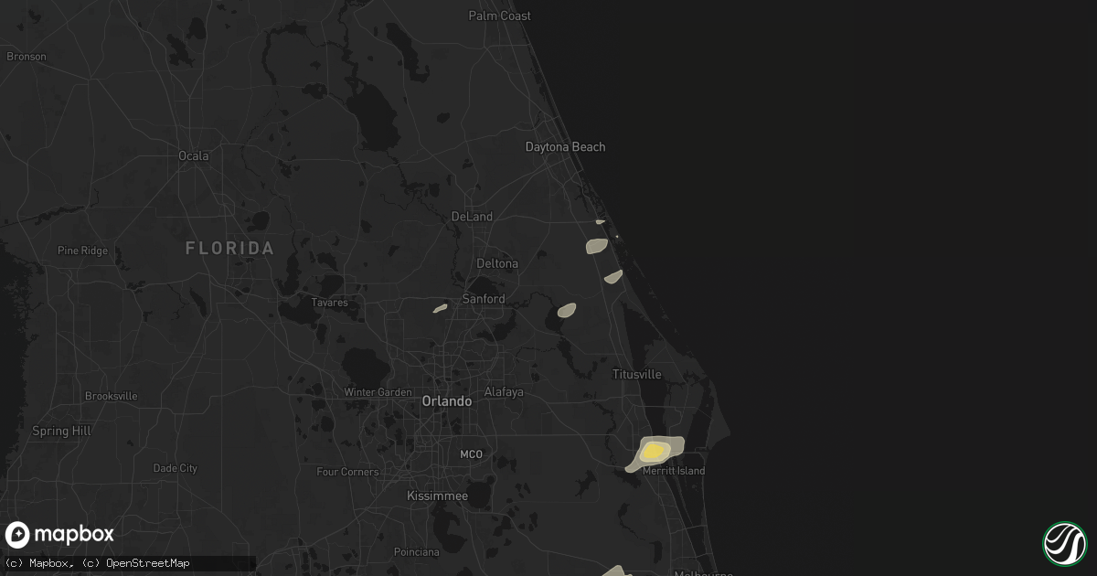 Hail map in Osteen, FL on June 19, 2026