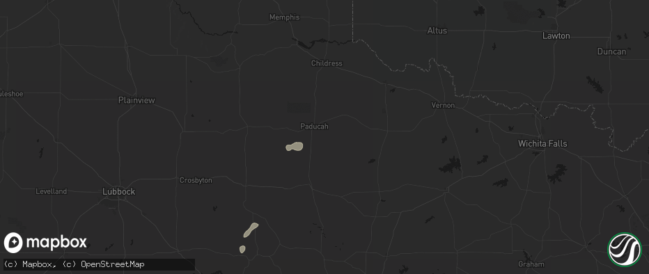 Hail map in Paducah, TX on June 19, 2026