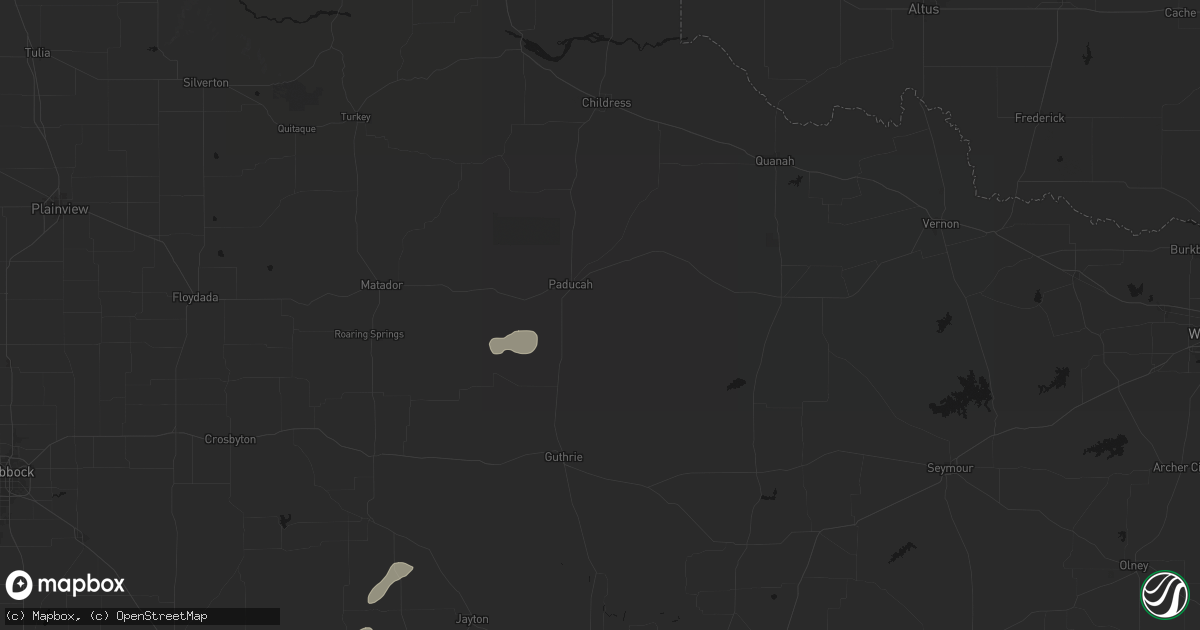 Hail map in Paducah, TX on June 19, 2026