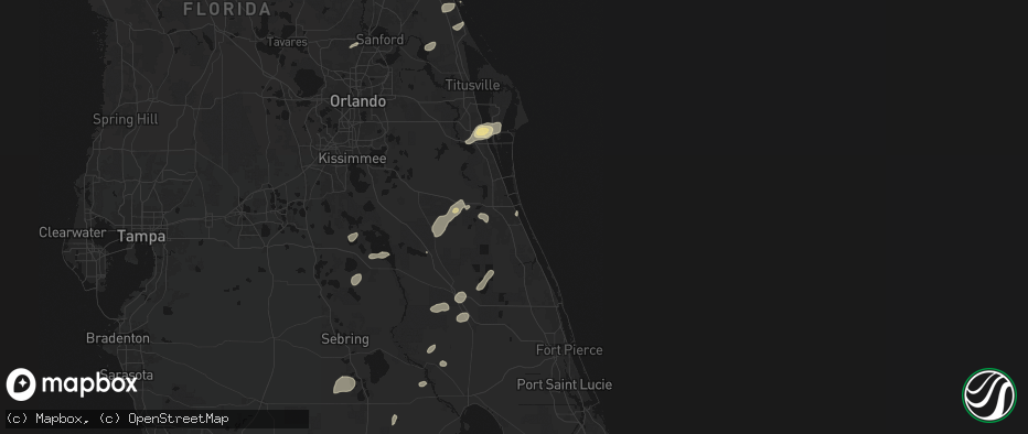 Hail map in Palm Bay, FL on June 19, 2026