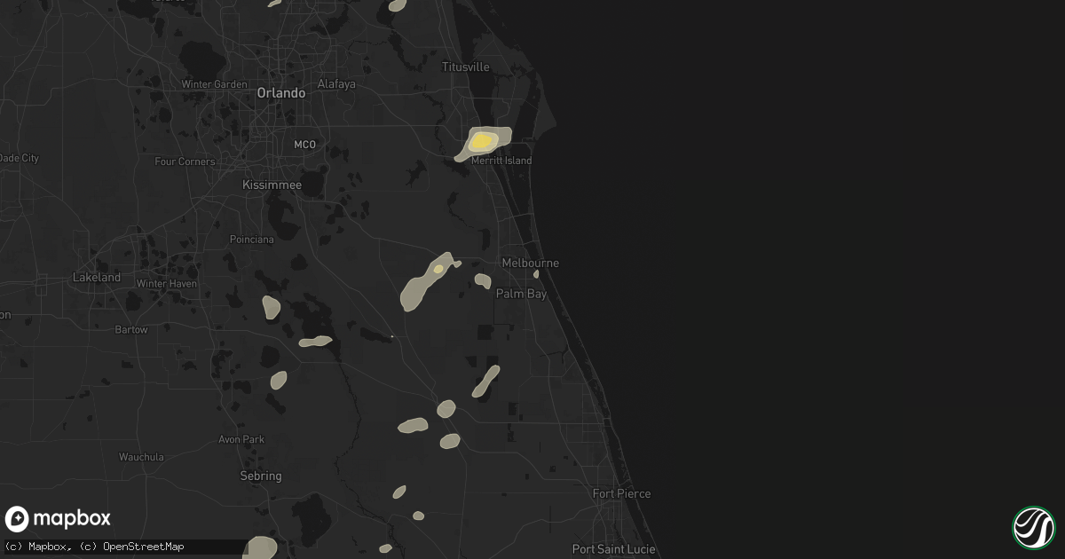 Hail map in Palm Bay, FL on June 19, 2026