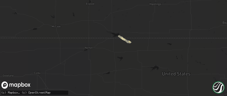 Hail map in Phillipsburg, KS on June 19, 2026