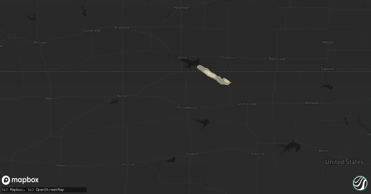 Hail map in Phillipsburg, KS on June 19, 2026