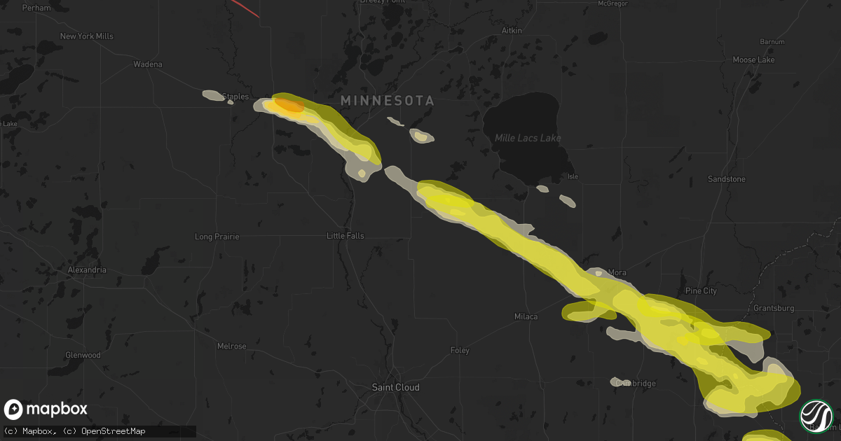 Hail map in Pierz, MN on June 19, 2026