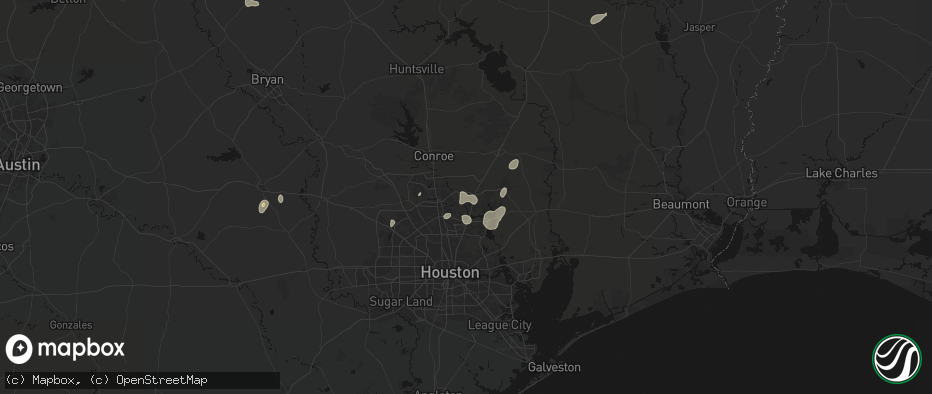 Hail map in Porter, TX on June 19, 2026