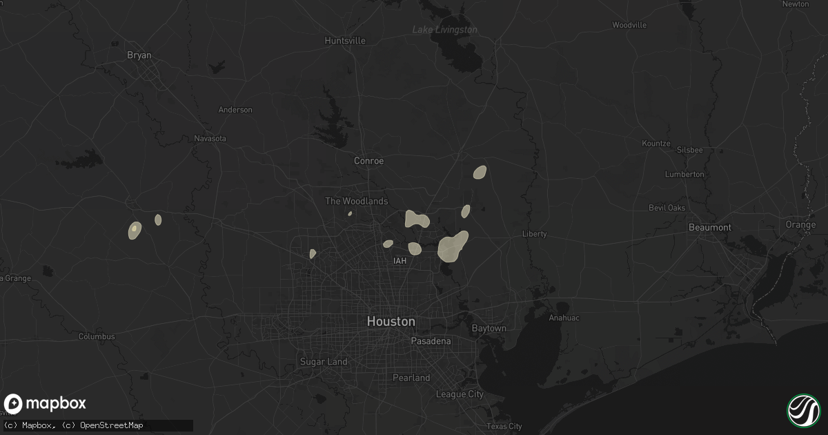 Hail map in Porter, TX on June 19, 2026