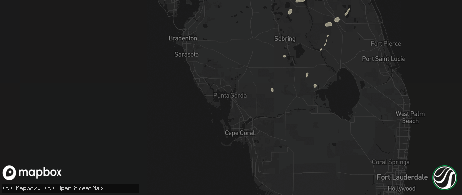 Hail map in Punta Gorda, FL on June 19, 2026