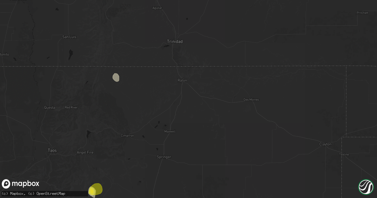 Hail map in Raton, NM on June 19, 2026