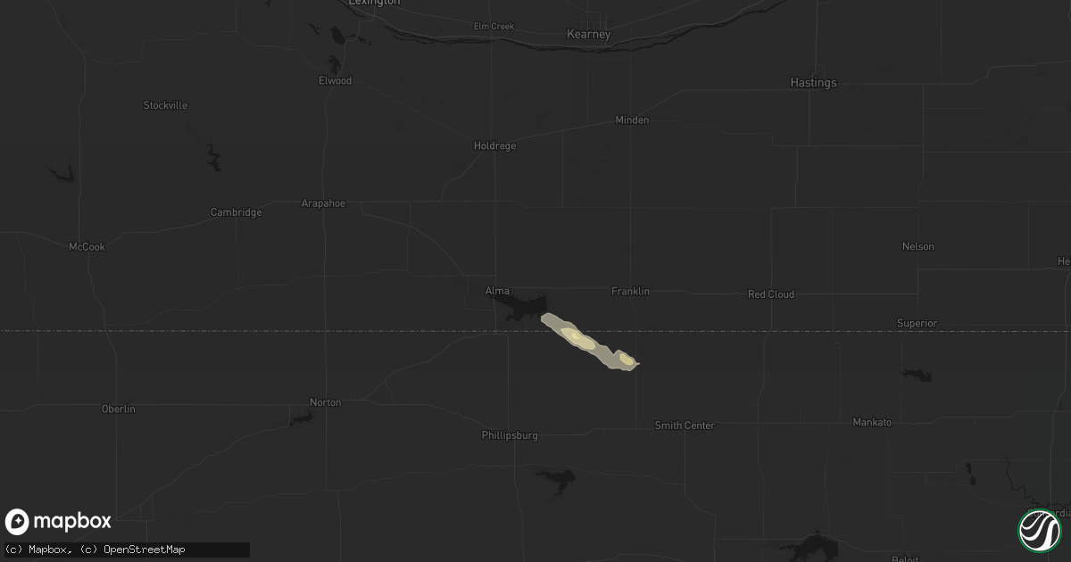 Hail map in Republican City, NE on June 19, 2026