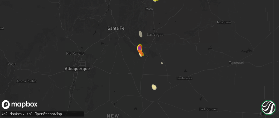 Hail map in Ribera, NM on June 19, 2026