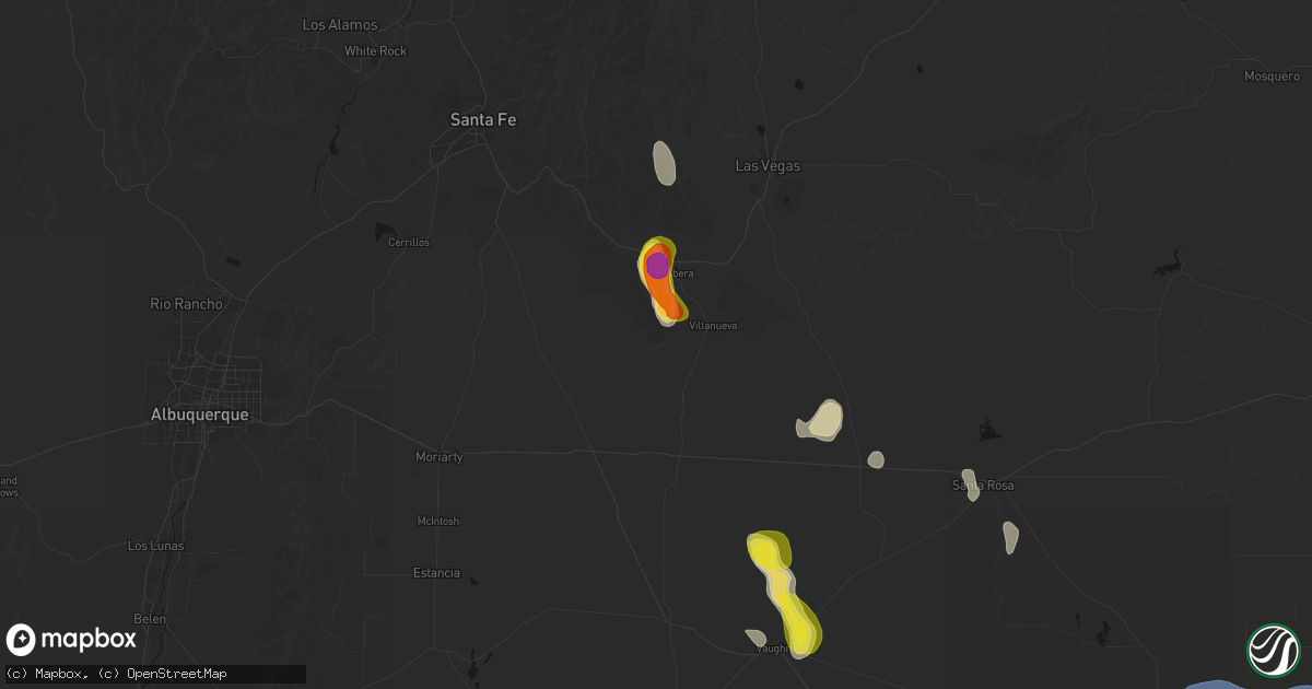 Hail map in Ribera, NM on June 19, 2026