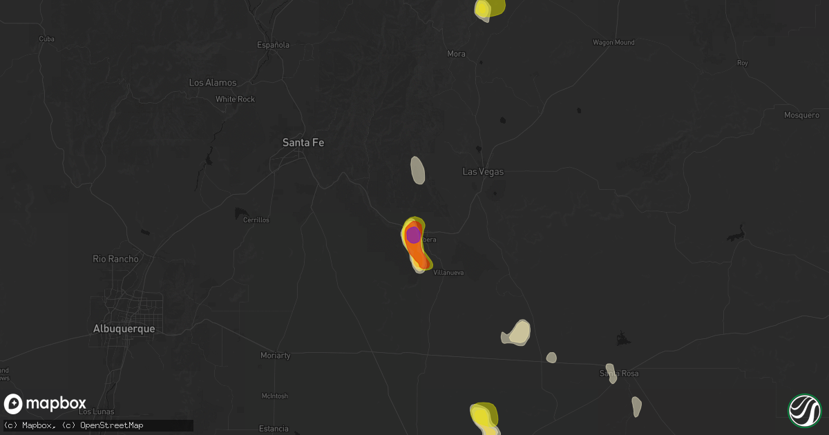 Hail map in San Jose, NM on June 19, 2026