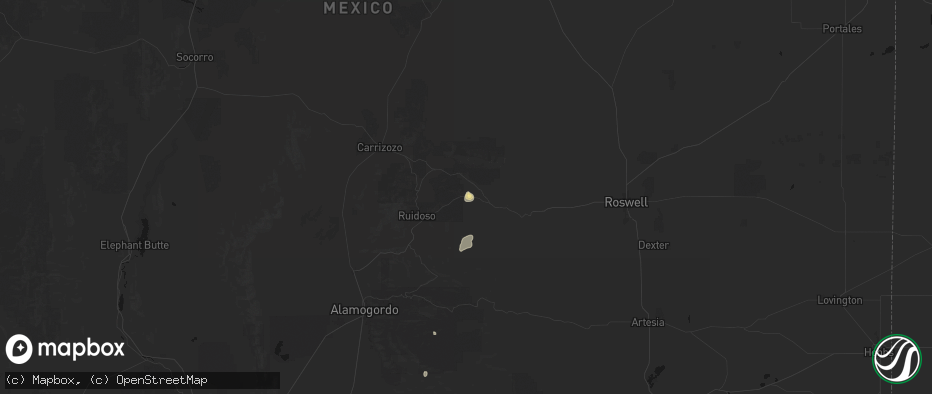 Hail map in San Patricio, NM on June 19, 2026