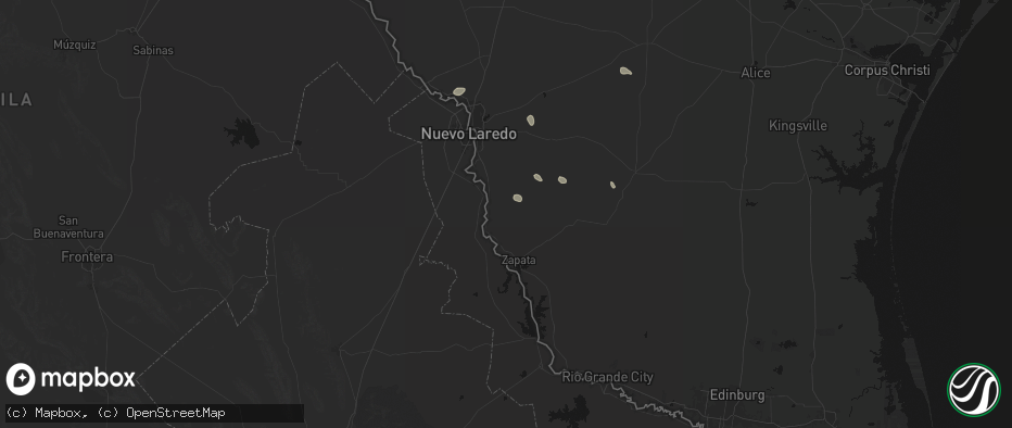Hail map in San Ygnacio, TX on June 19, 2026