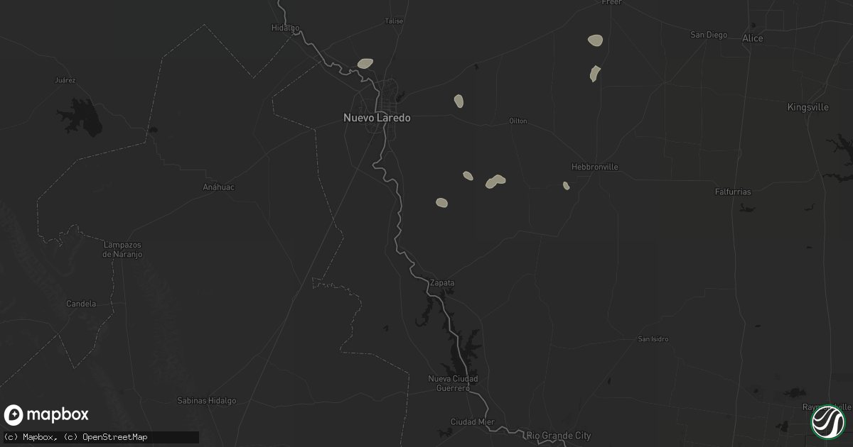 Hail map in San Ygnacio, TX on June 19, 2026