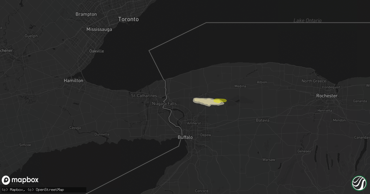 Hail map in Sanborn, NY on June 19, 2026