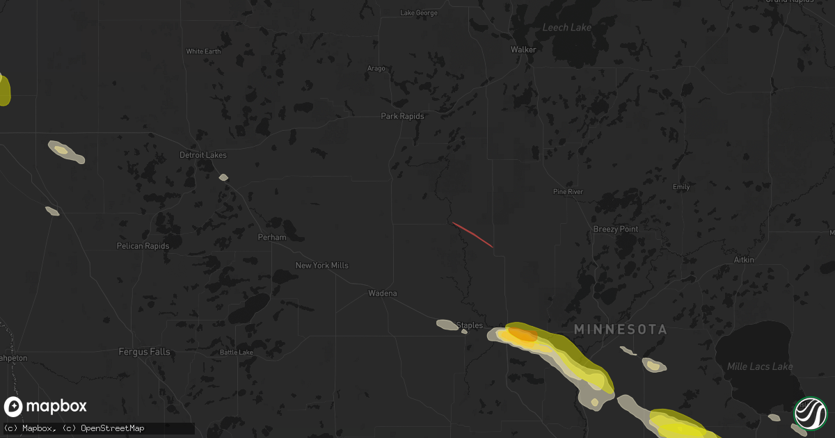 Hail map in Sebeka, MN on June 19, 2026