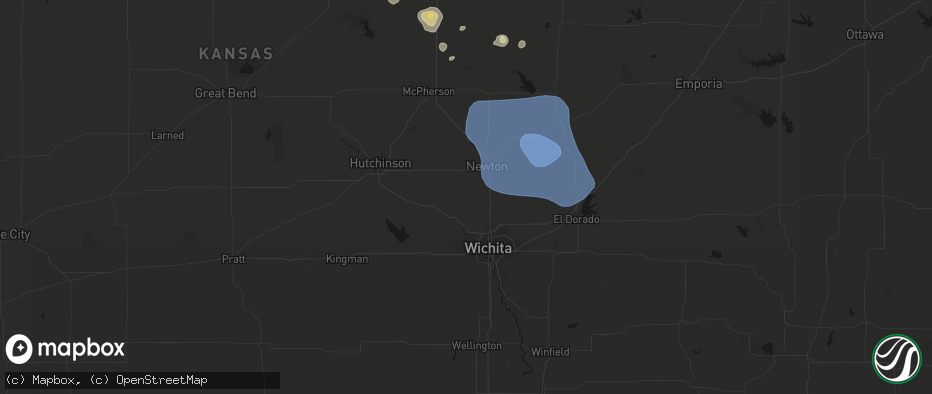 Hail map in Sedgwick, KS on June 19, 2026