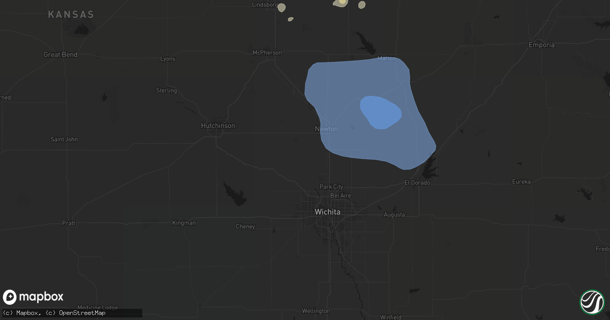 Hail map in Sedgwick, KS on June 19, 2026