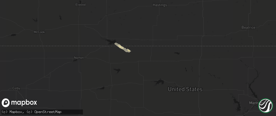 Hail map in Smith Center, KS on June 19, 2026
