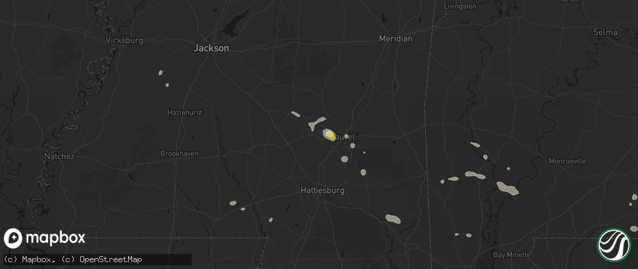 Hail map in Soso, MS on June 19, 2026