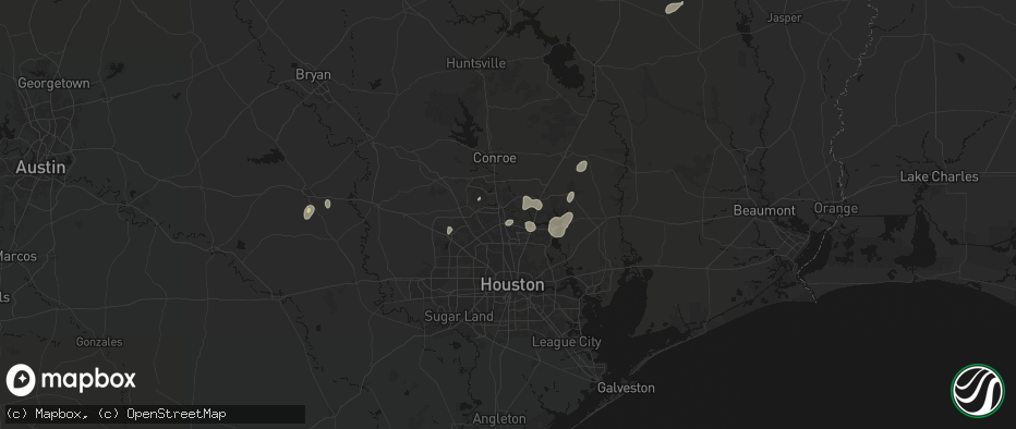 Hail map in Spring, TX on June 19, 2026