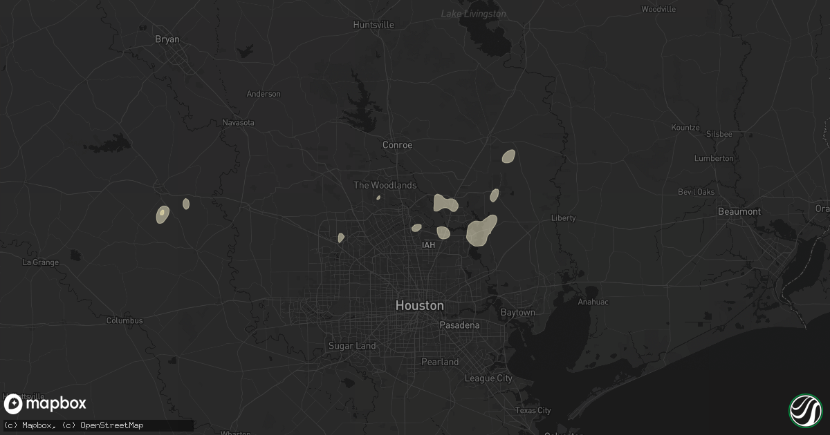 Hail map in Spring, TX on June 19, 2026