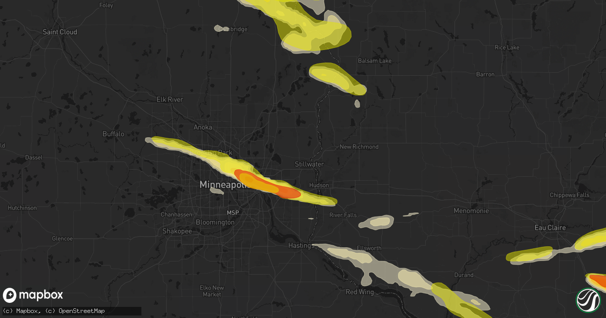 Hail map in Stillwater, MN on June 19, 2026
