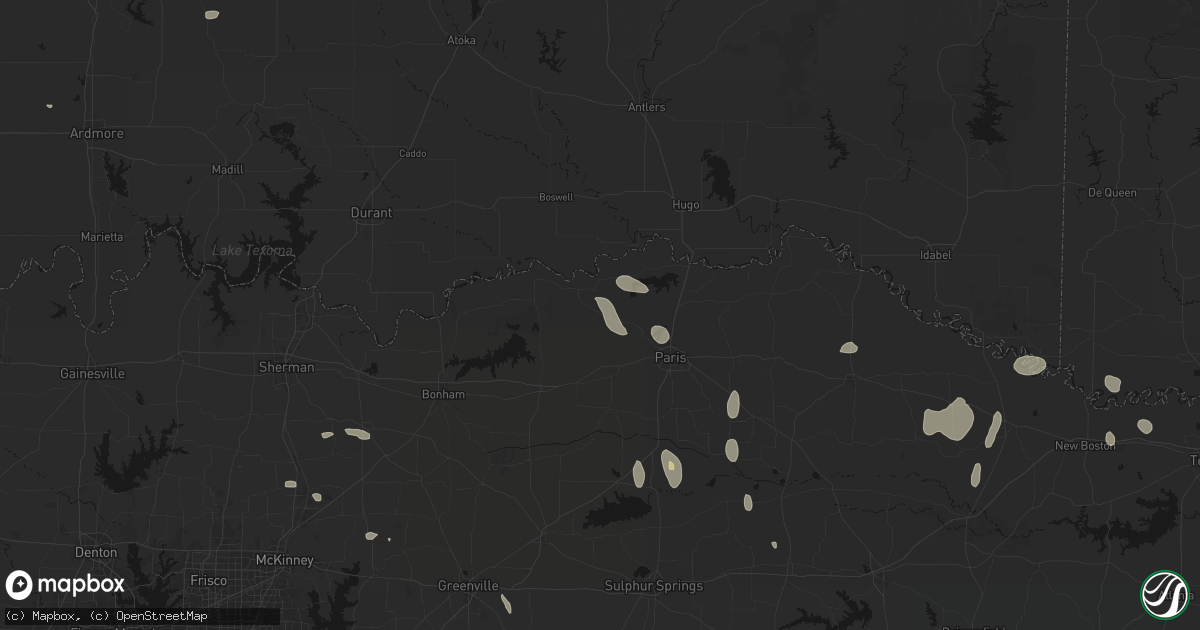 Hail map in Sumner, TX on June 19, 2026