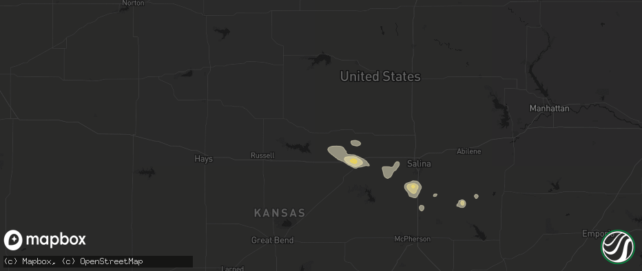 Hail map in Sylvan Grove, KS on June 19, 2026