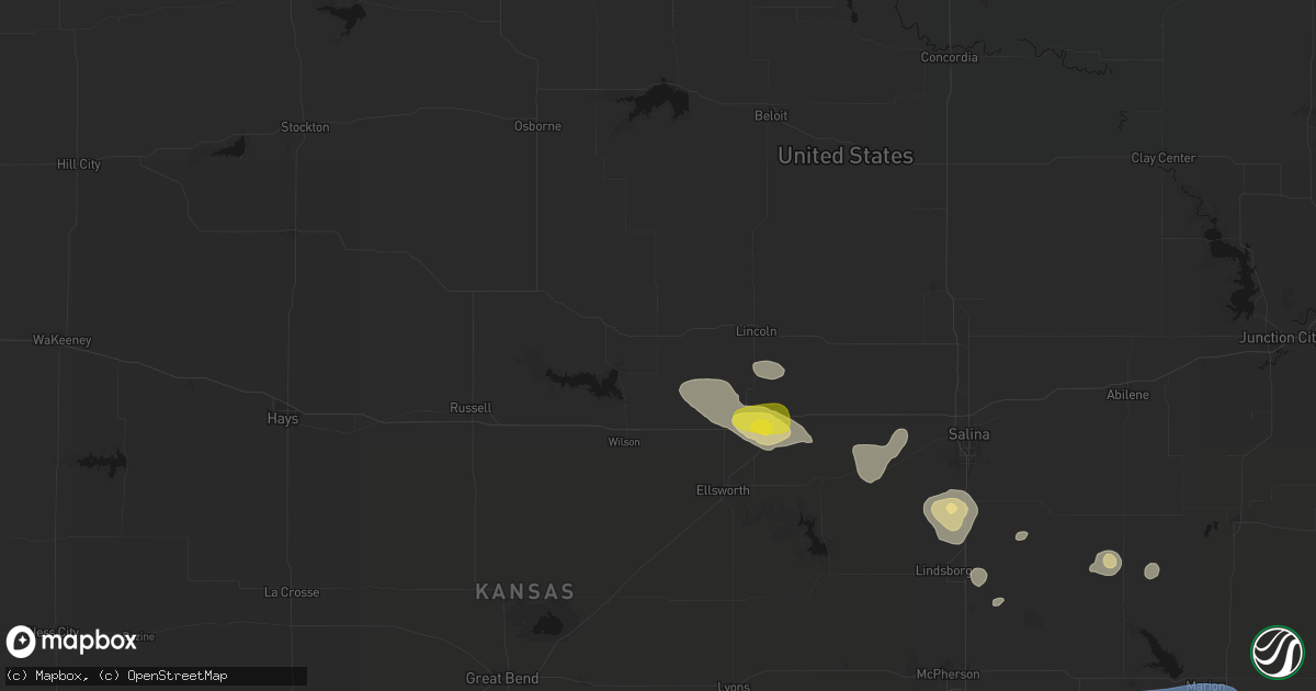 Hail map in Sylvan Grove, KS on June 19, 2026