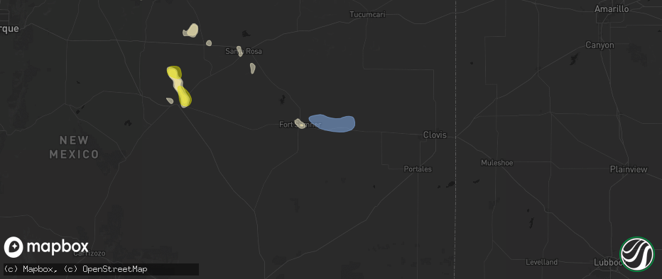 Hail map in Taiban, NM on June 19, 2026