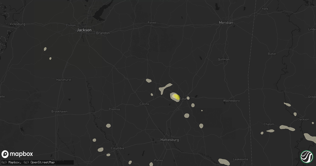 Hail map in Taylorsville, MS on June 19, 2026