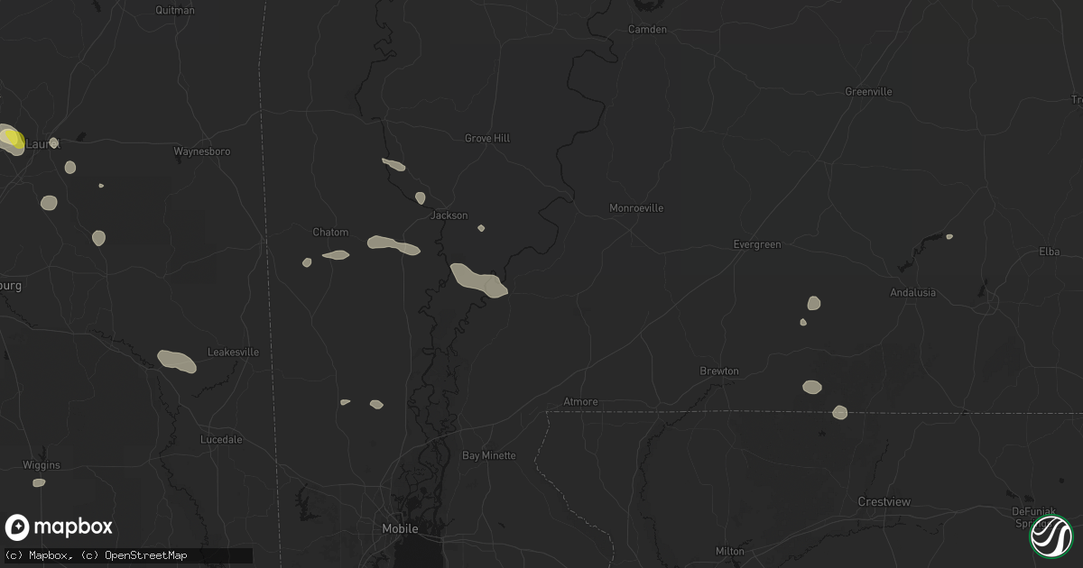 Hail map in Uriah, AL on June 19, 2026