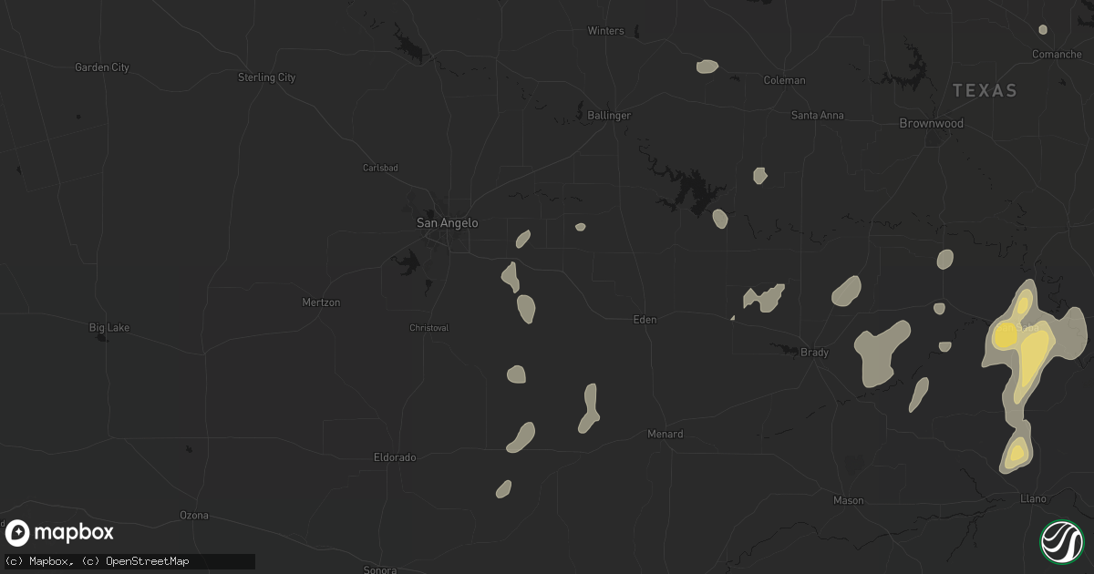 Hail map in Vancourt, TX on June 19, 2026