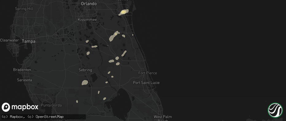 Hail map in Vero Beach, FL on June 19, 2026