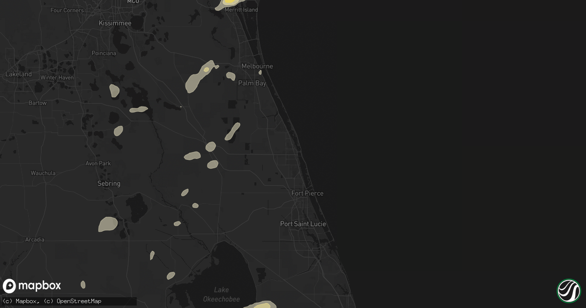 Hail map in Vero Beach, FL on June 19, 2026