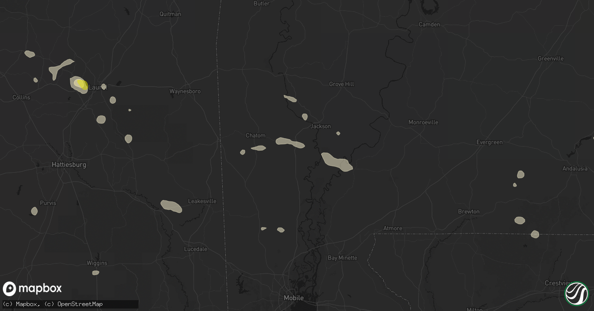 Hail map in Wagarville, AL on June 19, 2026