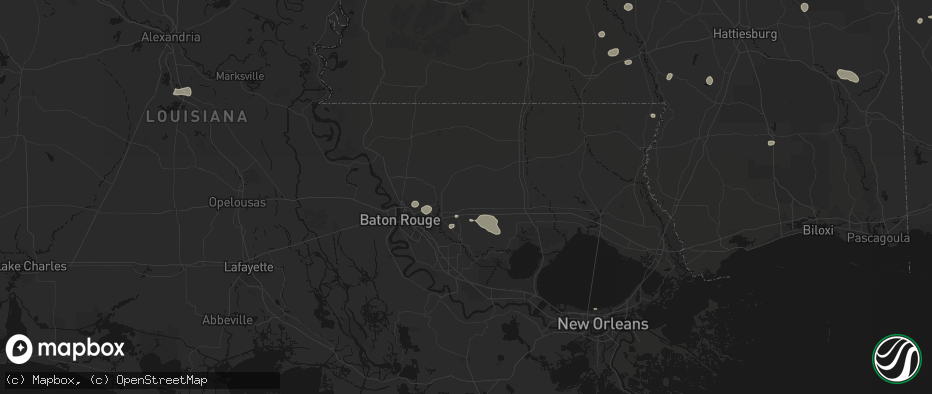 Hail map in Walker, LA on June 19, 2026