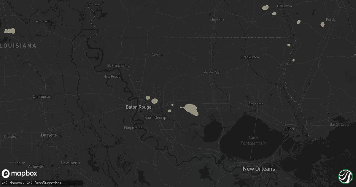Hail map in Walker, LA on June 19, 2026