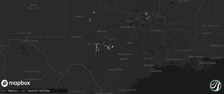 Hail map on June 19, 2026