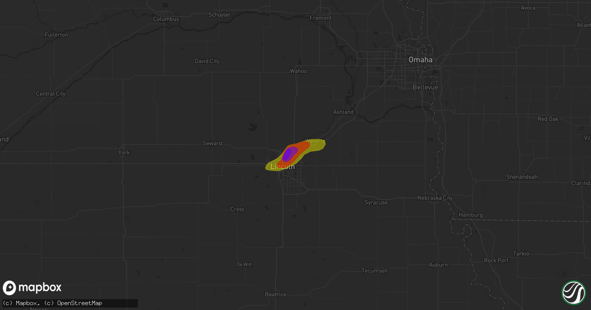 Hail map in Waverly, NE on June 20, 2010