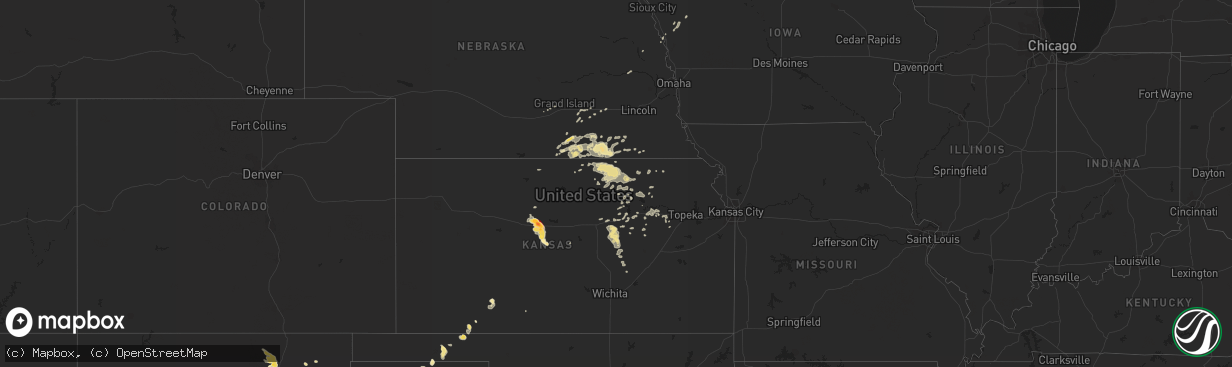 Hail map in Iowa on June 20, 2012