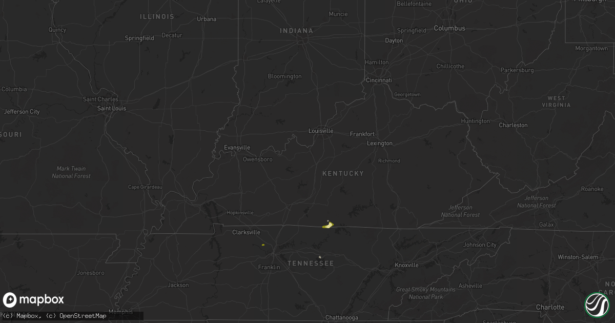 Hail map in Kentucky on June 20, 2013