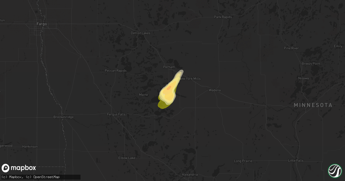 Hail map in Ottertail, MN on June 20, 2013