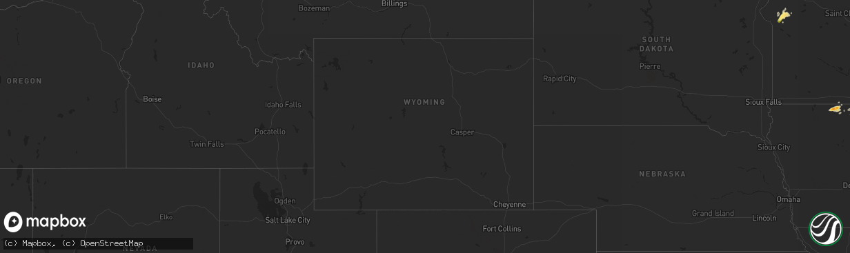 Hail map in Wyoming on June 20, 2013