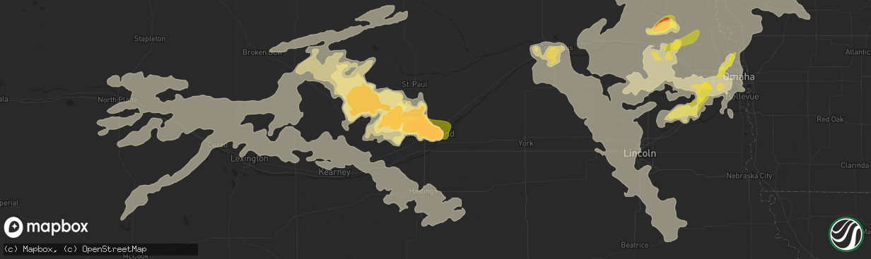 Hail map in Grand Island, NE on June 20, 2014