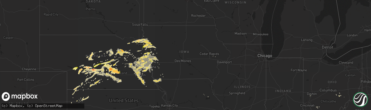 Hail map in Iowa on June 20, 2014